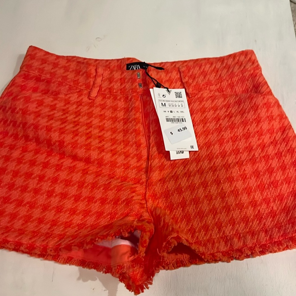 Zara Orange Shorts